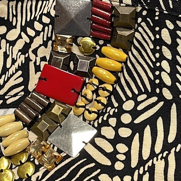 Chico’s Hidden Snap Front Jacket with Beaded Collar - EUC - Picture 5 of 7